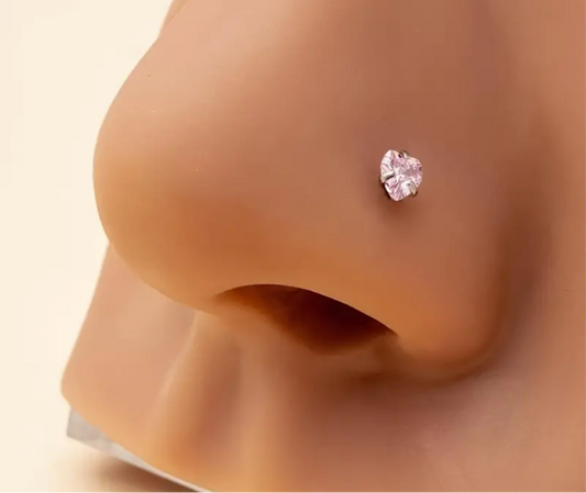 The Blush Amour Heart Nose Stud