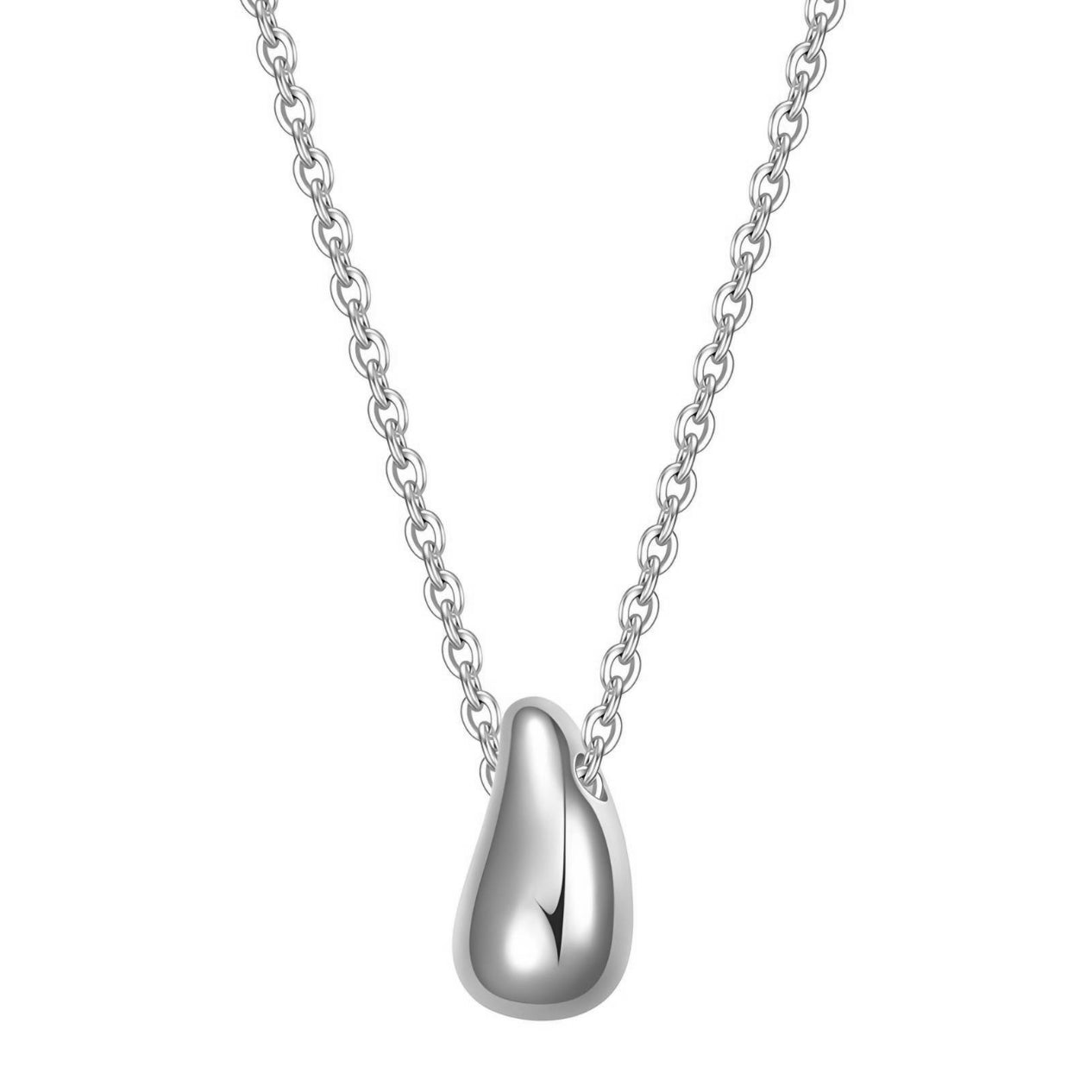 The Silver Moonlit Teardrop Necklace