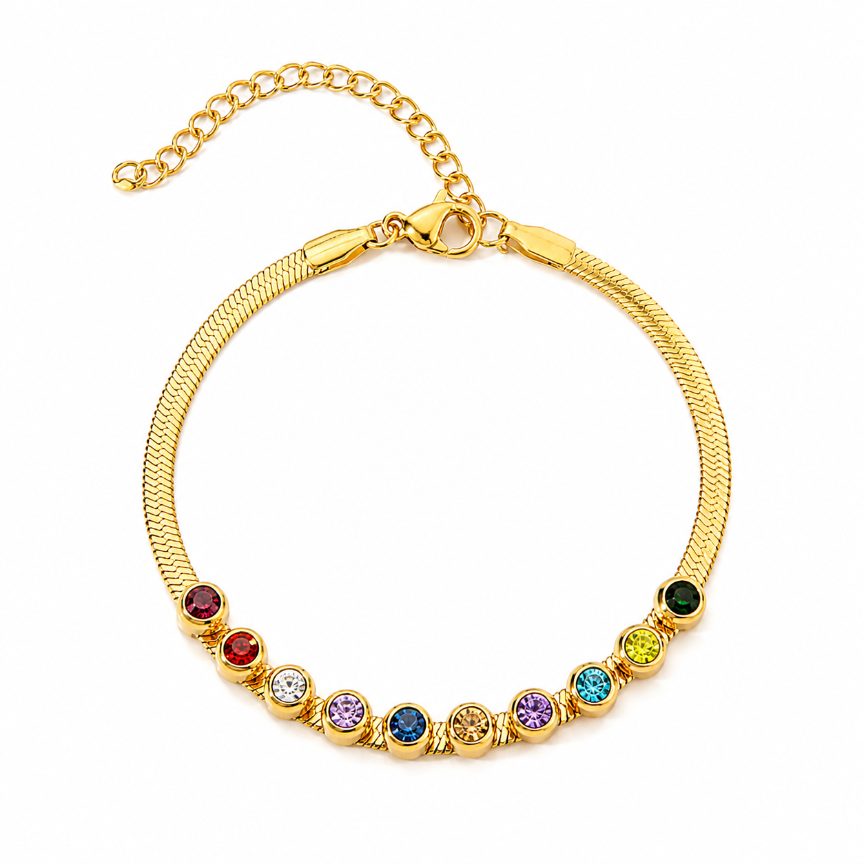 The Gold Aurora Rainbow Gemstone Bracelet
