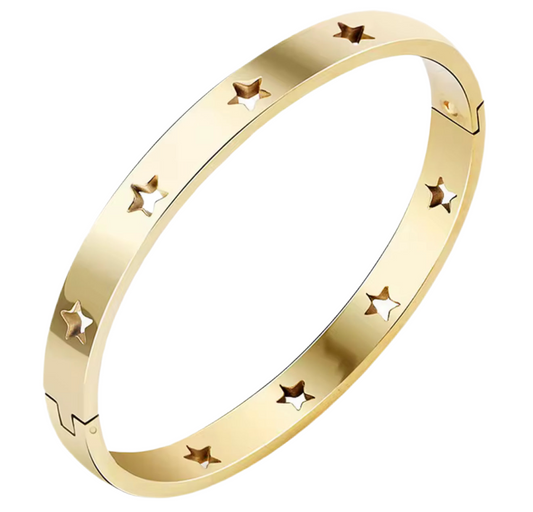 The Gold Reach To The Stars Bangle