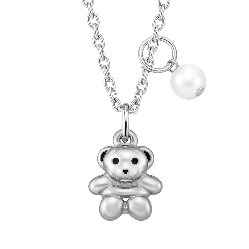 The Silver Teddy Bear Dreams Necklace