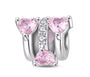 The Silver Candy Hearts Charm