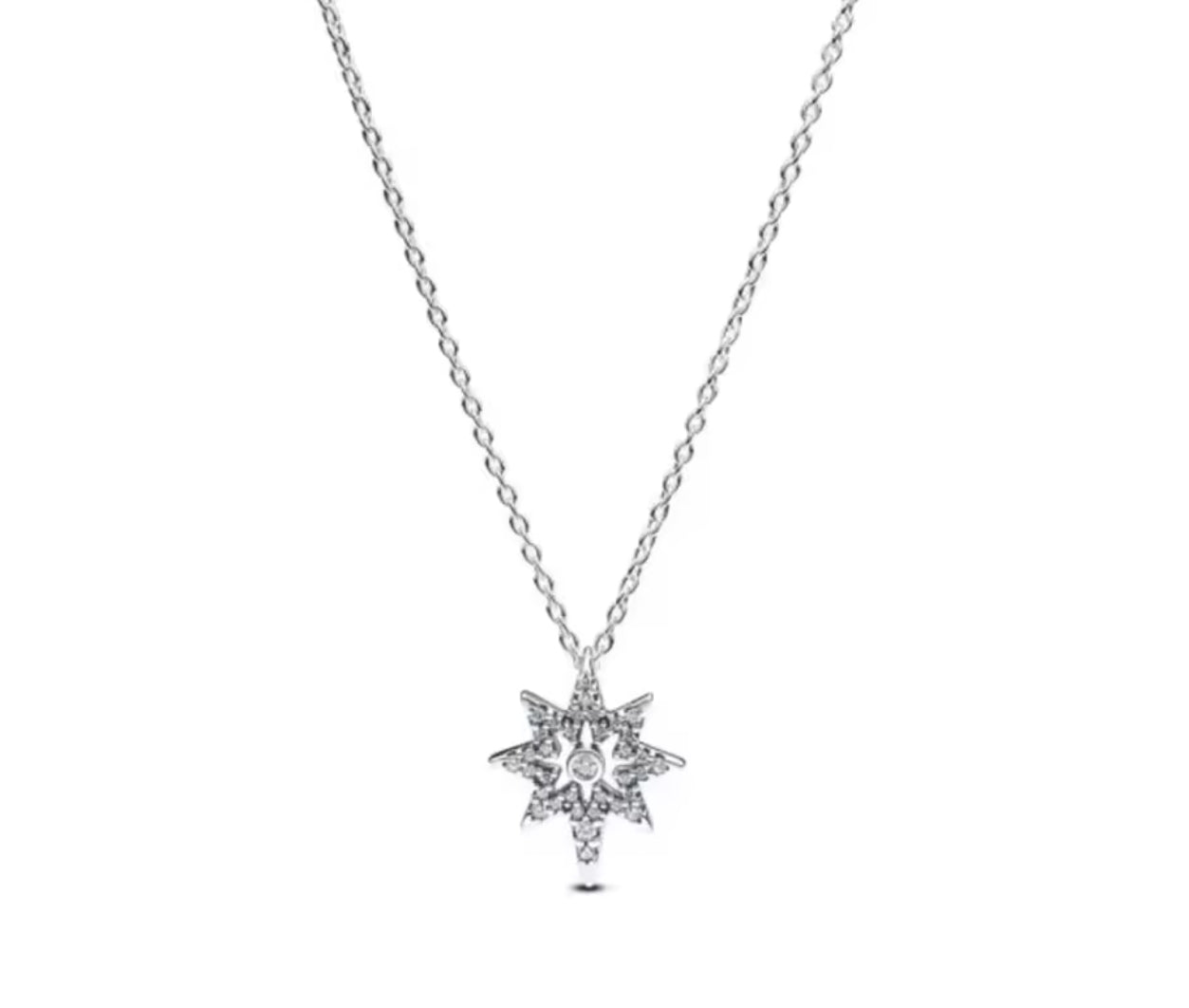 The Silver Mini Snowflake Necklace