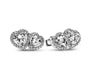 The Silver Silver Soul Duo Celestial Heart Studs