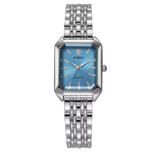 The Silver Deep Blue Dial Ximili Quartz Watch