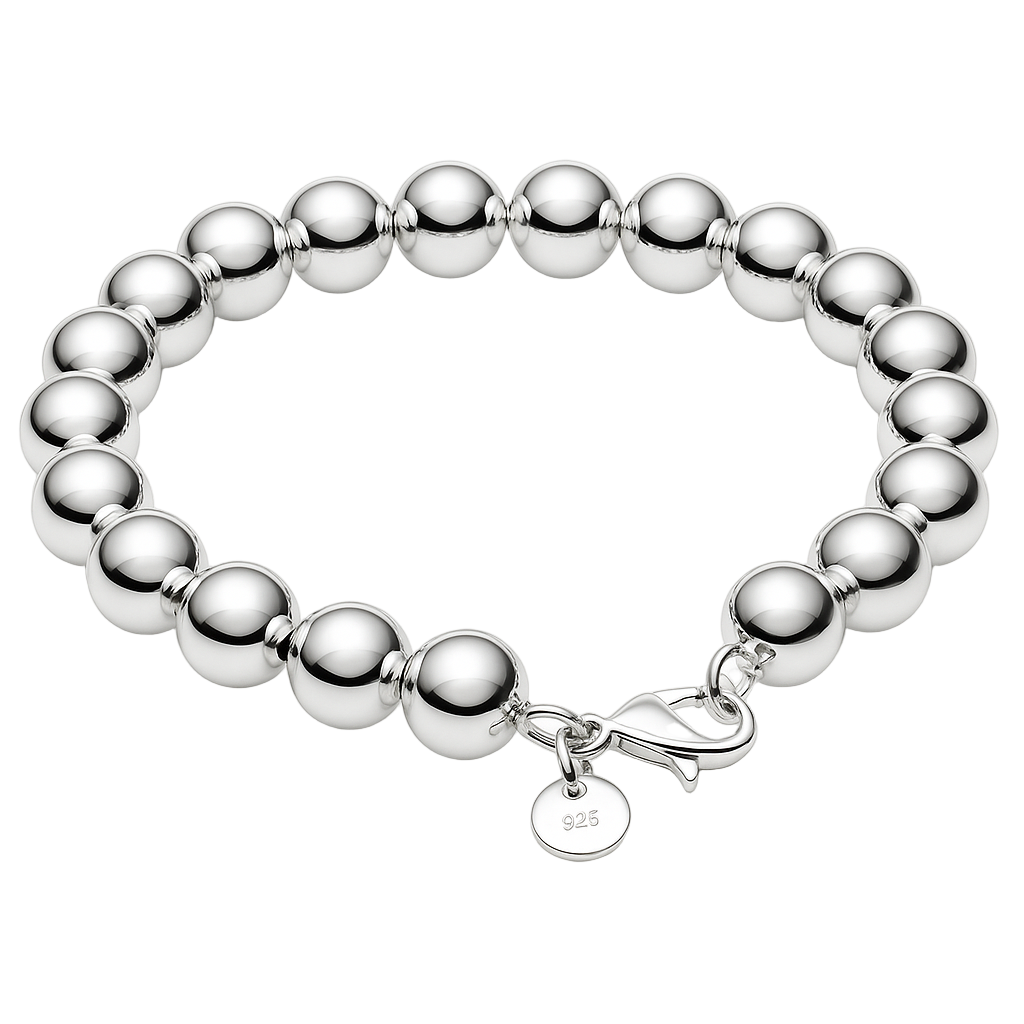 The Silver Chunky Arieliá Beaded Charm Bracelet