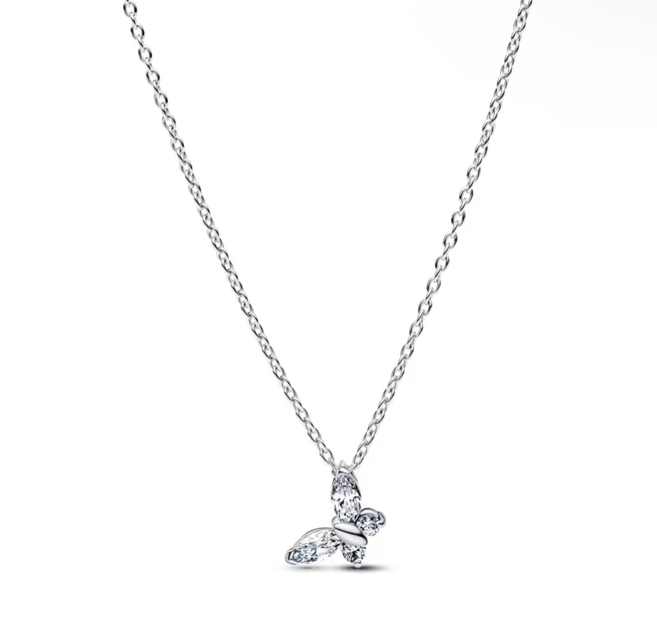 The Silver Sparkling Heavenly Butterfly Dreams Necklace