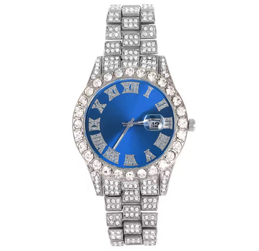 The Blue Face Bling Watch