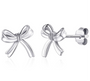 The Silver Extra Chunky Noelle Bow Studs