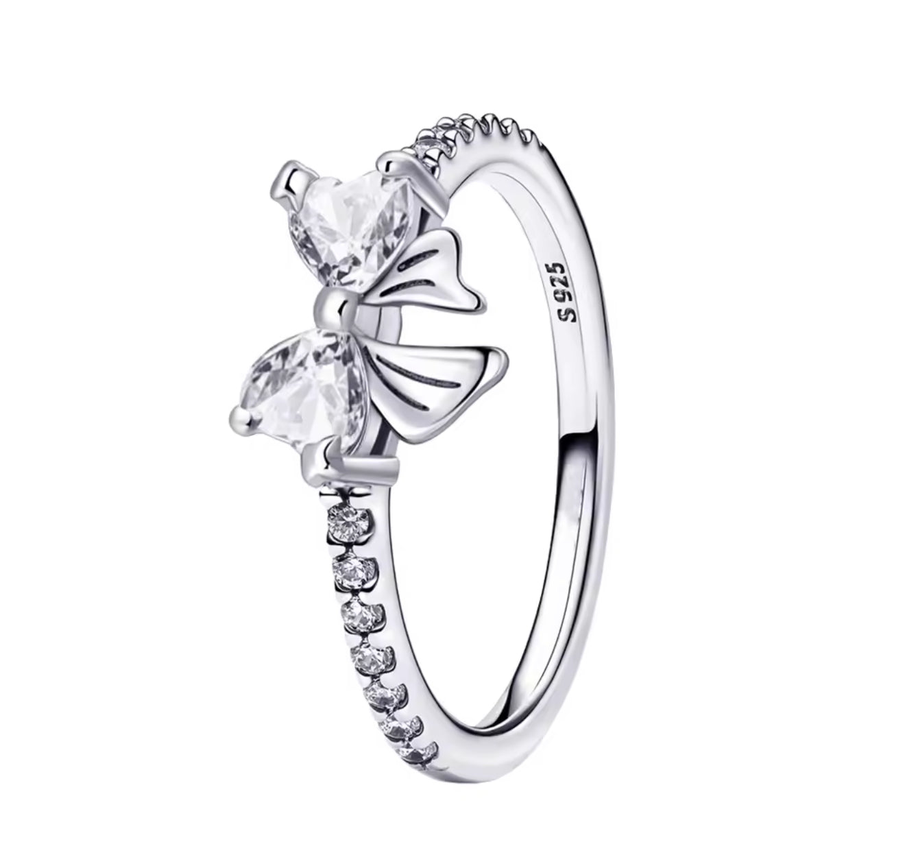 The Silver Clear Nova Bow Ring