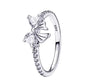 The Silver Clear Nova Bow Ring