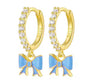 The Gold Pretty Blue Bow Huggies