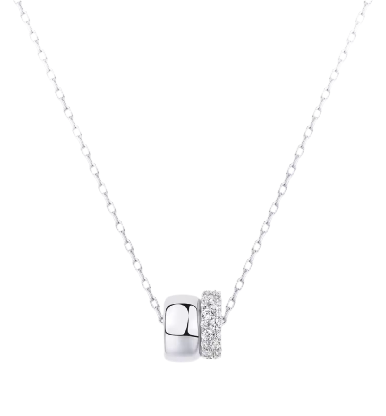 The Silver Simplistic Sparkle Link Necklace