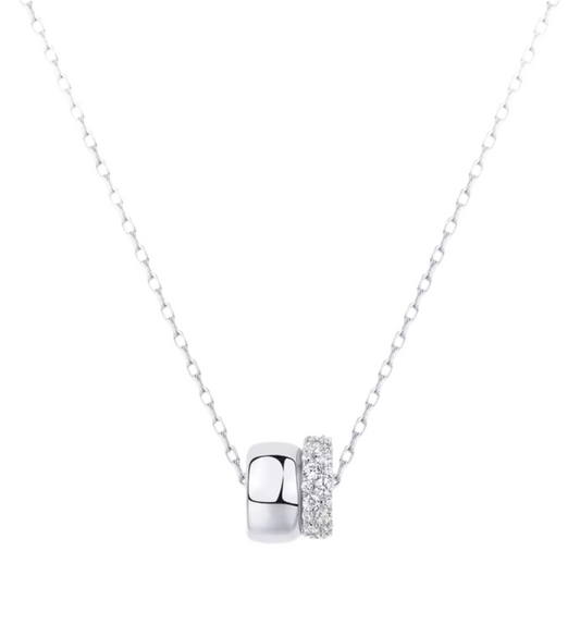 The Silver Simplistic Sparkle Link Necklace