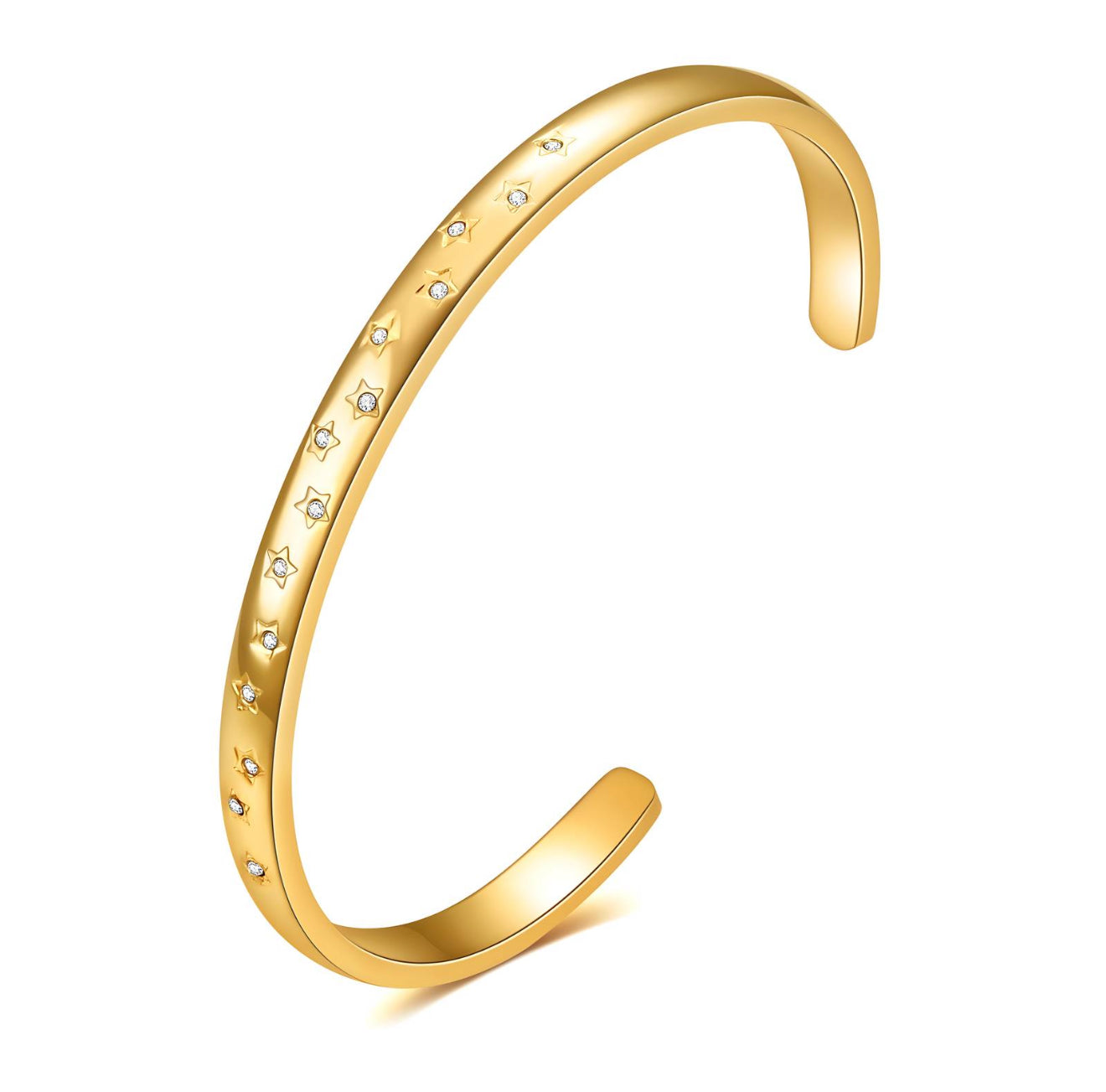 The Gold Stargazing Open Back Bangle