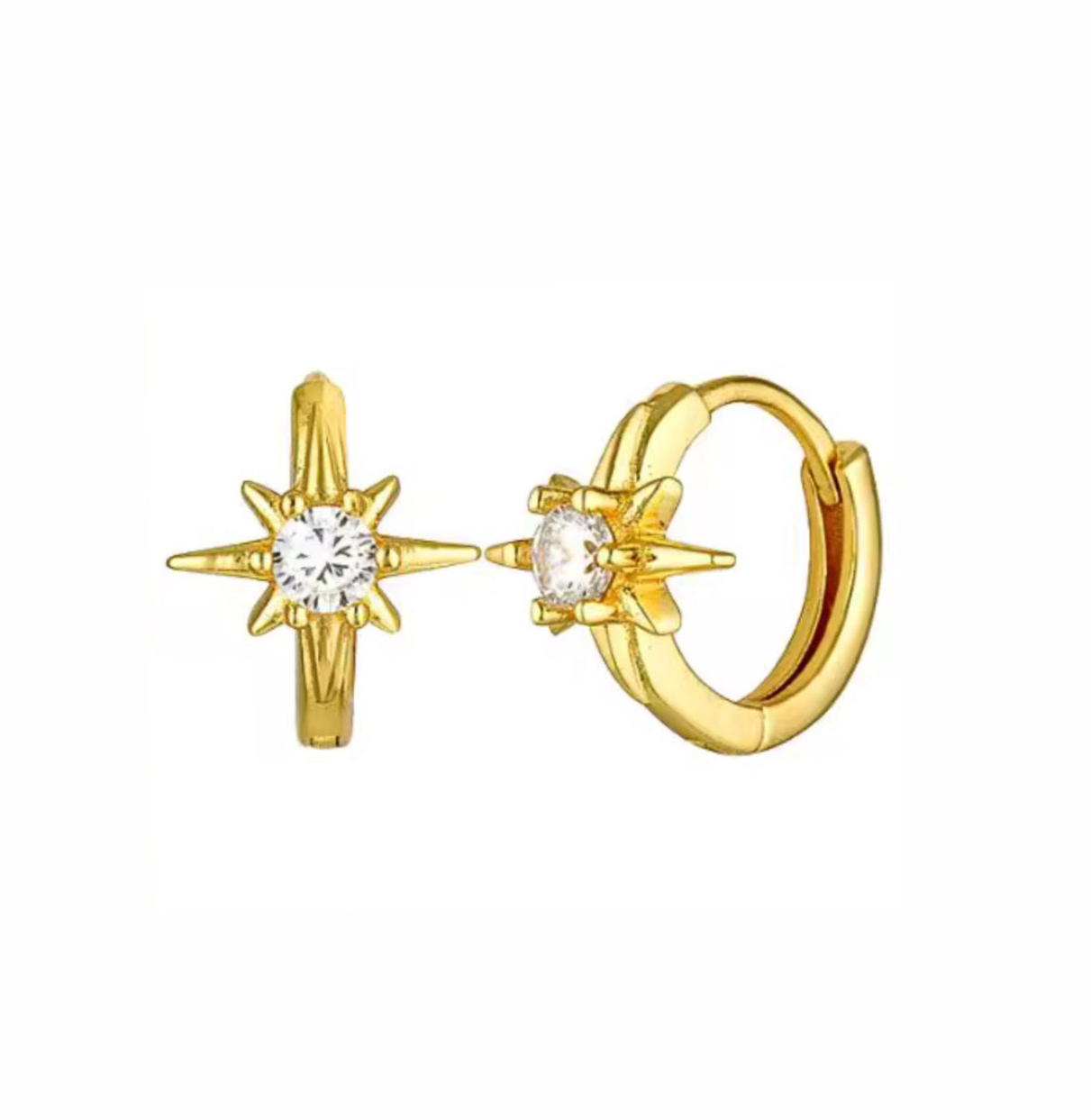 The Golden Celestial Star Hoops