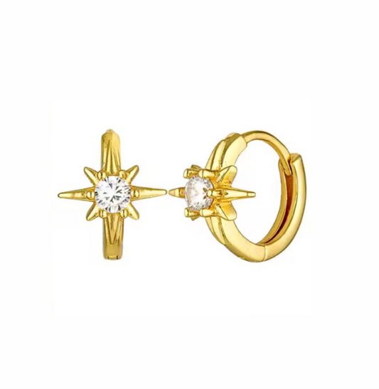The Golden Celestial Star Hoops
