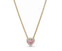 The Gold Baby Pink Celestial Heart Pendant Necklace