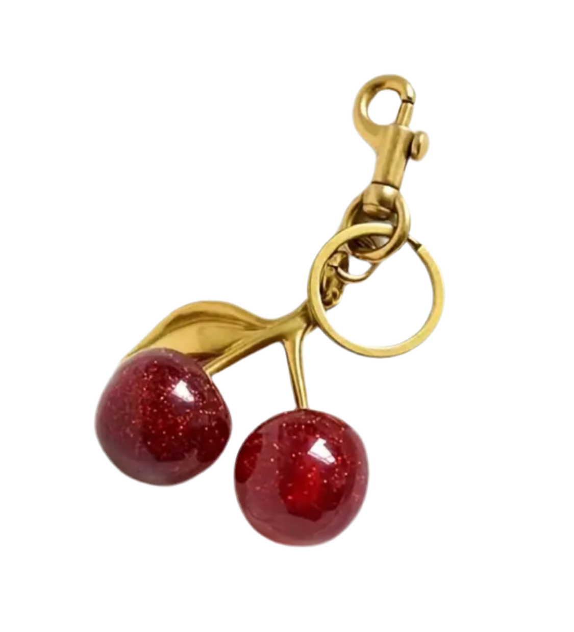 The 18k Gold Plaited Luxury Cherry Bag Charm