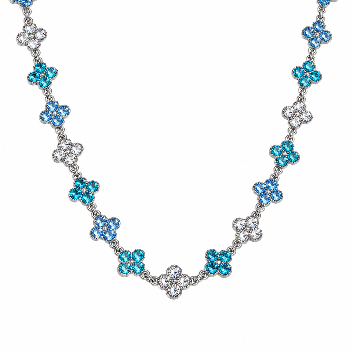 The Veva Sparkling Gemstone Petals Sahara Necklace