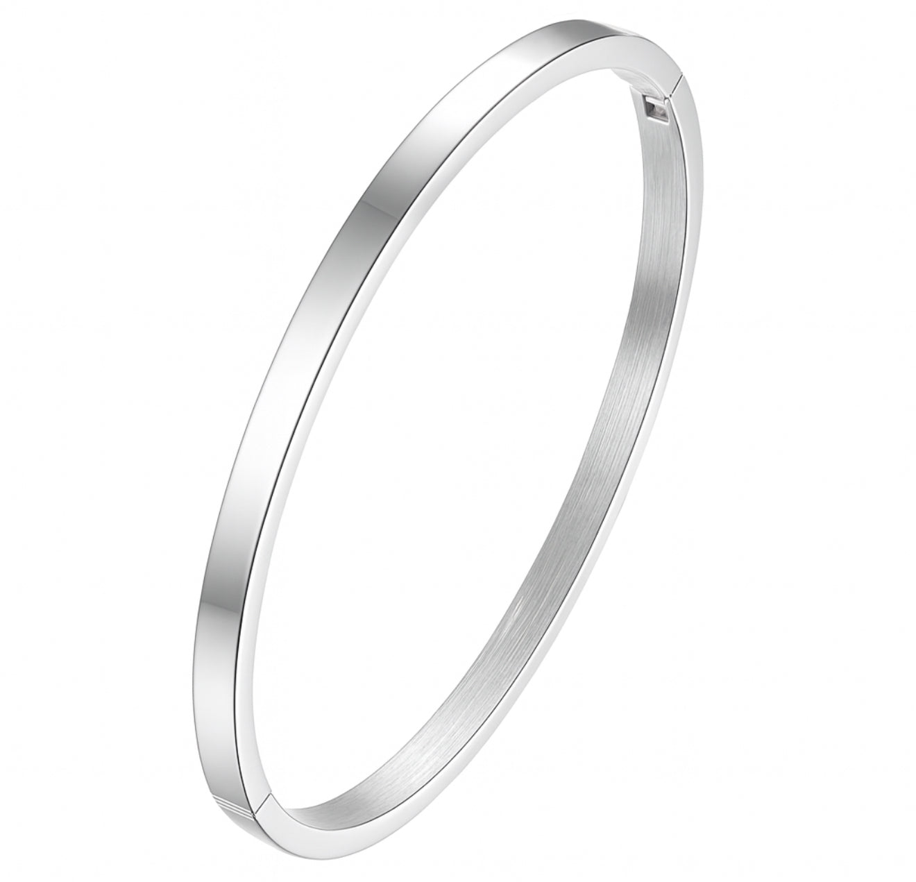 The Silver Signature Engravable Bangle