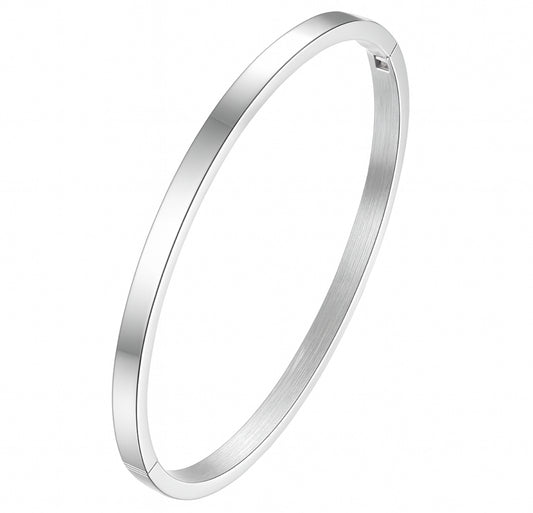 The Silver Signature Engravable Bangle