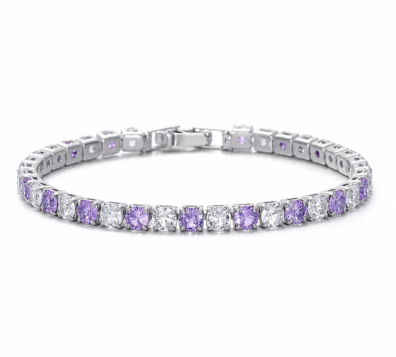 The Silver Bling Alternate Tennis Bracelet