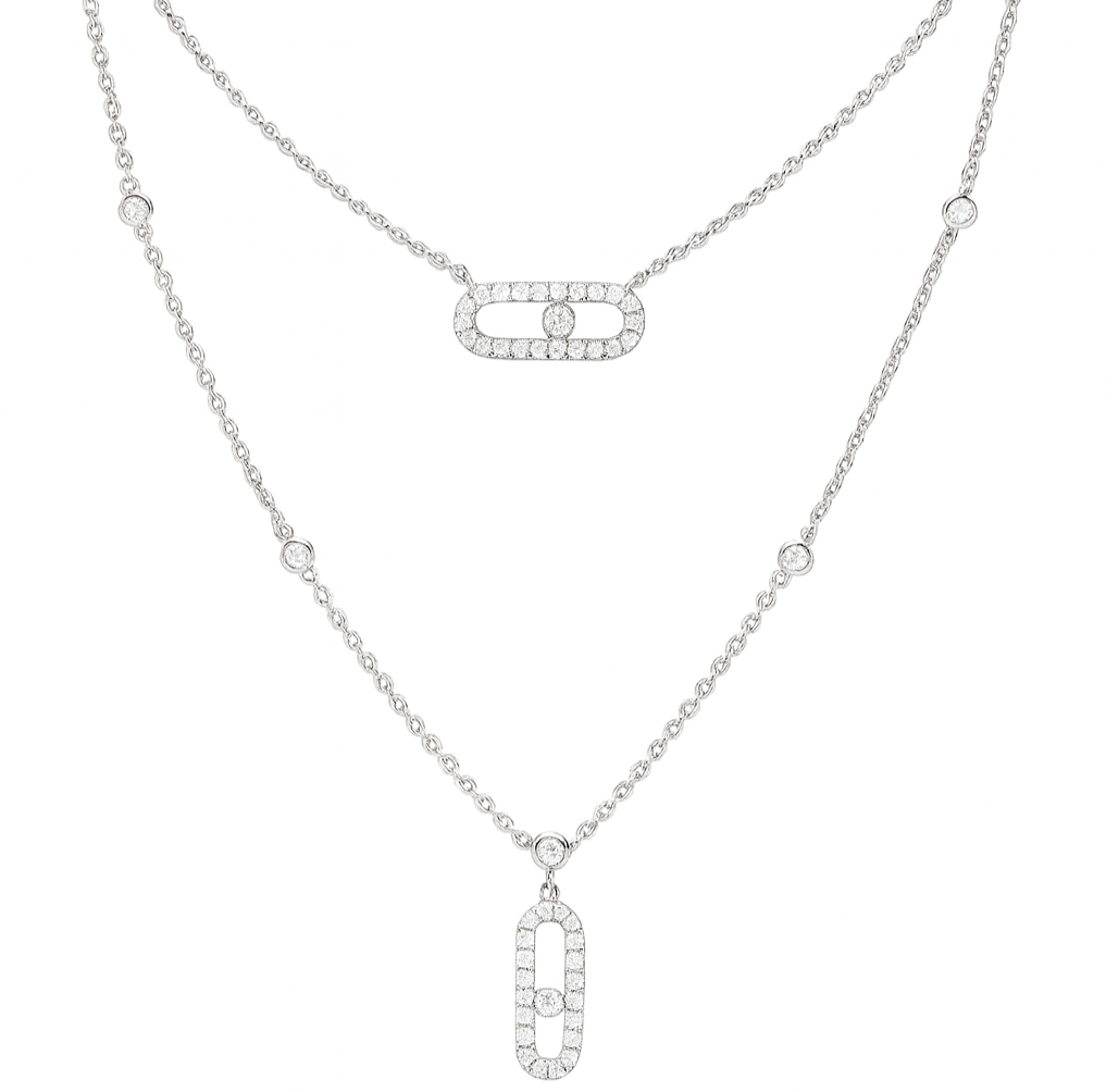 The Silver Ophelia Double Link Layered Necklace