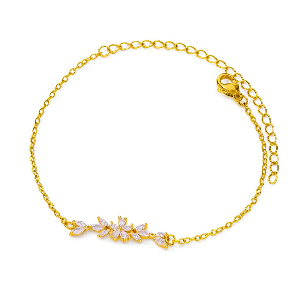 The Gold Dainty Rapunzel Floral Bracelet