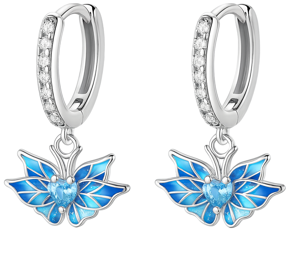 The Silver Seraph Blue Butterfly Huggies