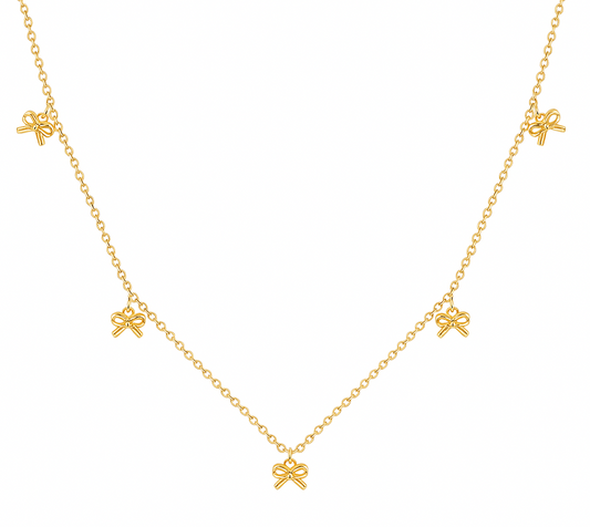 The Gold Wrapped With A Bow Necklace