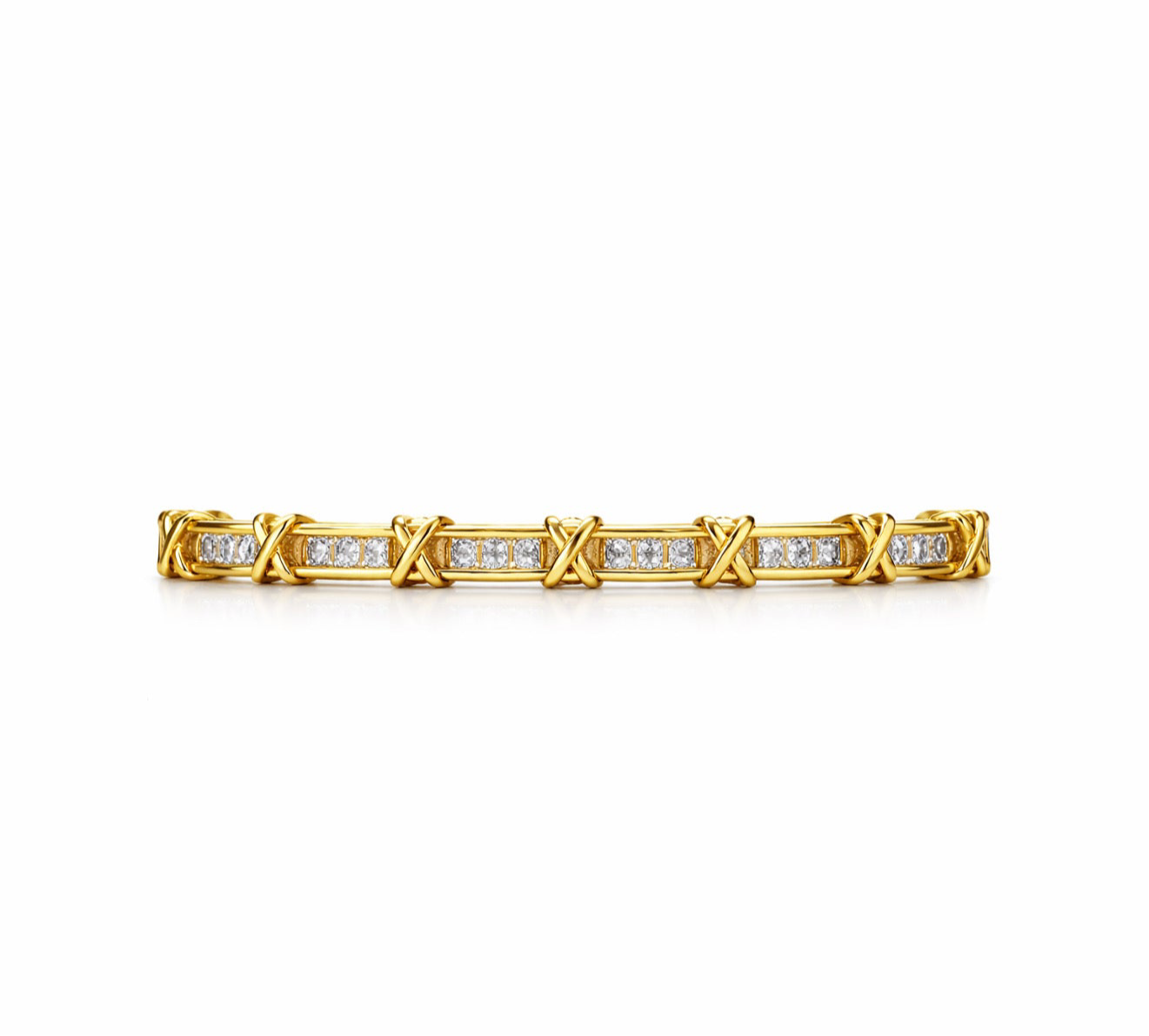 The Gold Sparkling Gemma Kiss Sparkle Bangle