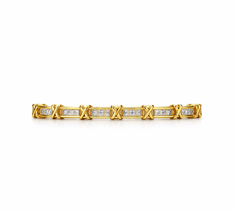 The Gold Sparkling Gemma Kiss Sparkle Bangle