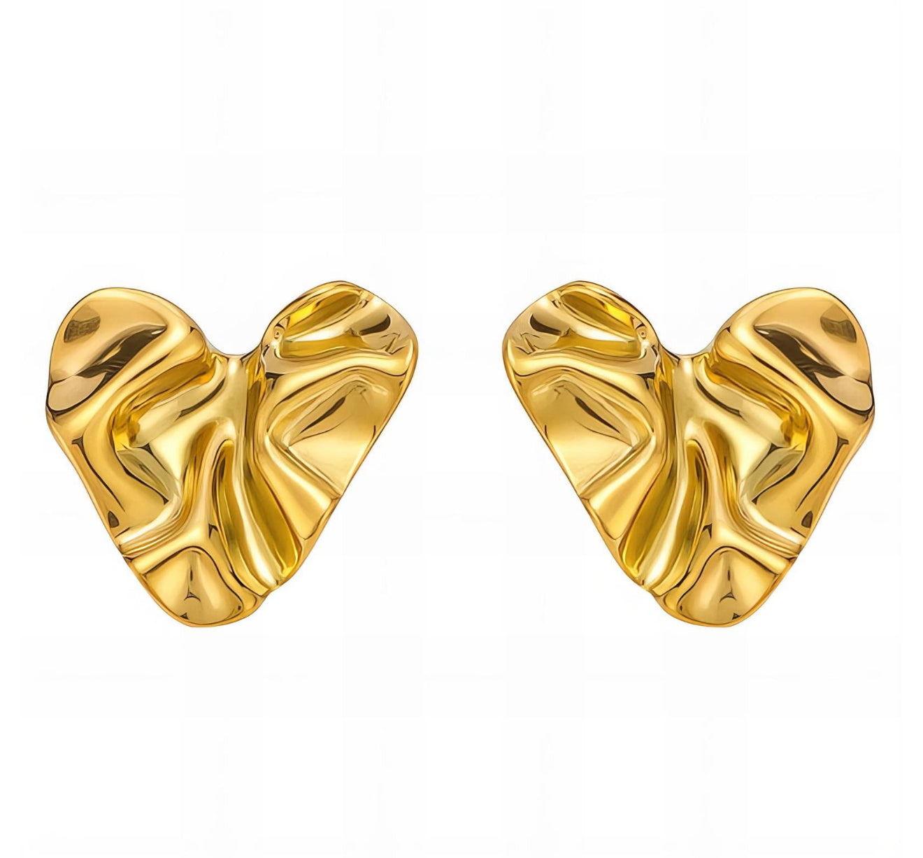 The Golden Heartbeat Stamp Earrings