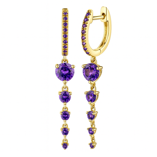 The Gold Purple Rapunzel Lantern Chain Drape Huggies