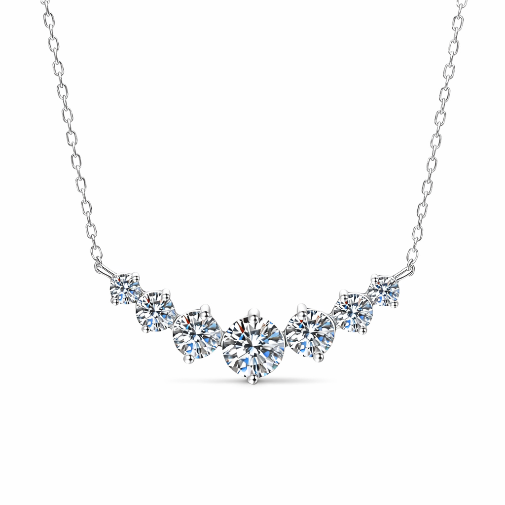The Silver Maddison Diamond Crown Necklace