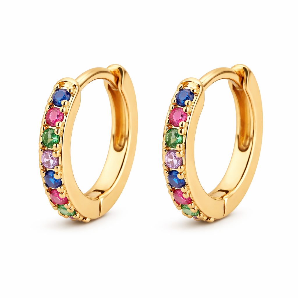 The Gold Multicolour Maddison Hoops