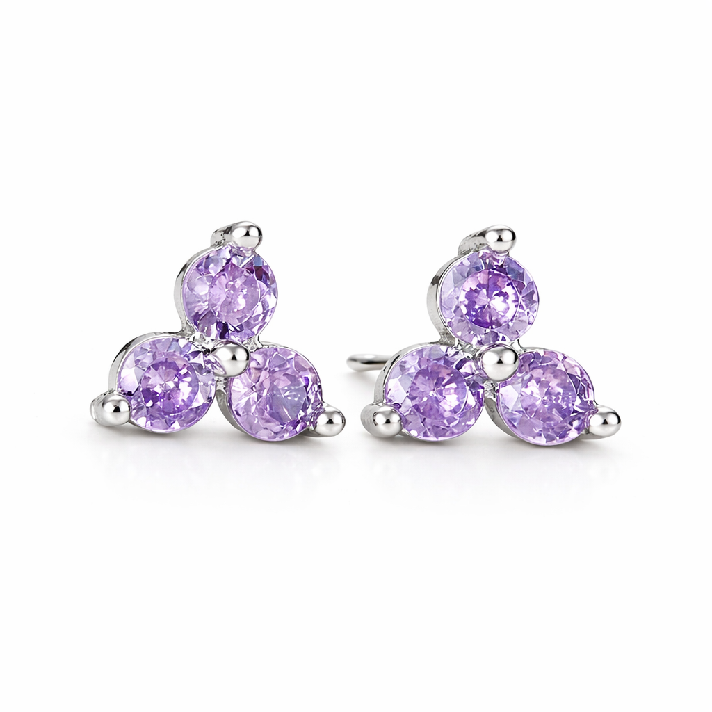 The Mini Luna Clover Flower Studs