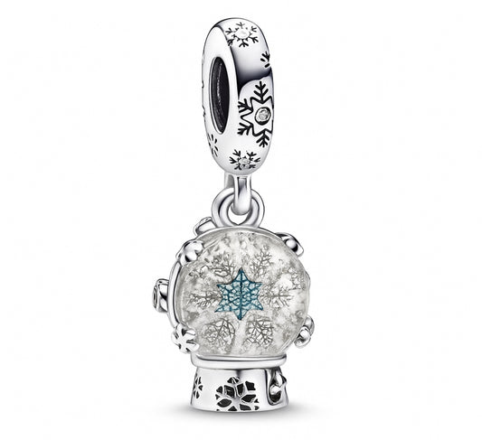 The Silver Frozen Wishes Snow Globe Charm