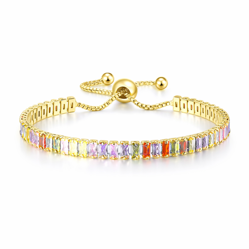 The Gold Rainbow Prism Aurelia Tennis Bracelet
