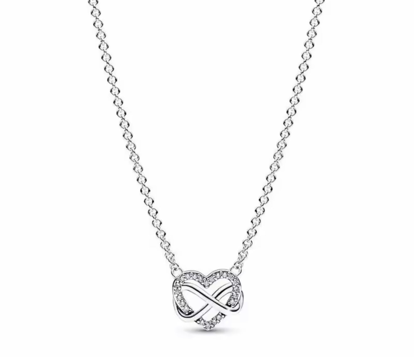 The Silver Infinity Heart Necklace