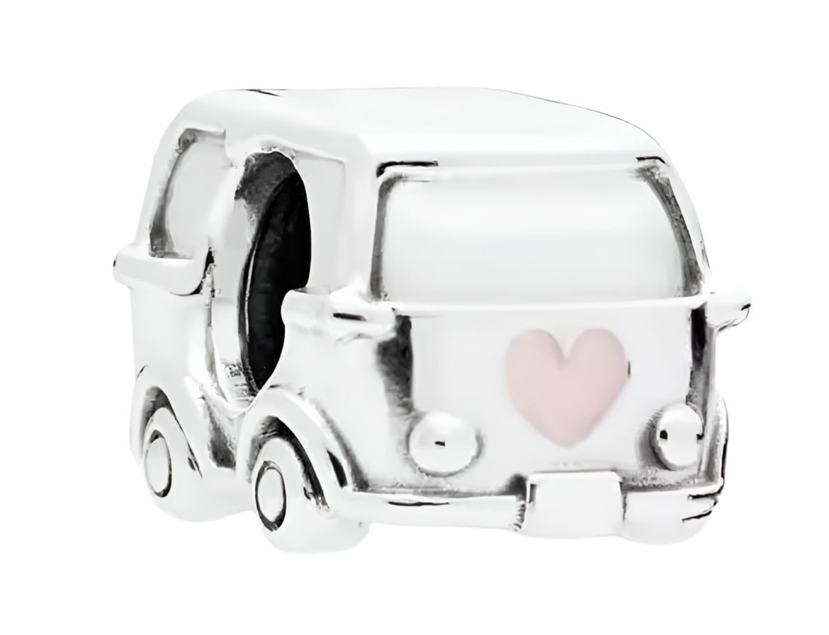 The Pearly Pink Heart Campavan Charm