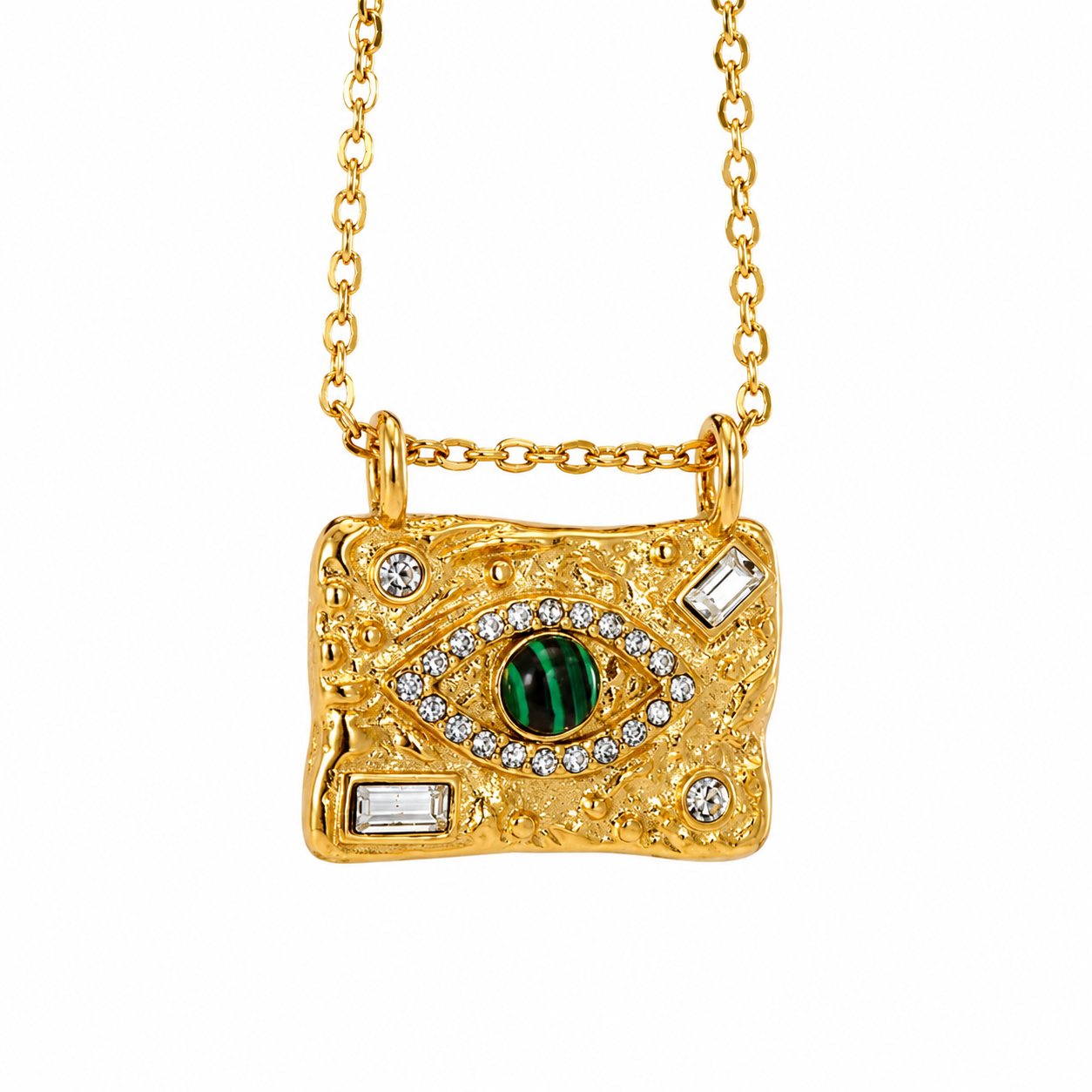 The Gold Asterion Talisman Evil Eye Necklace