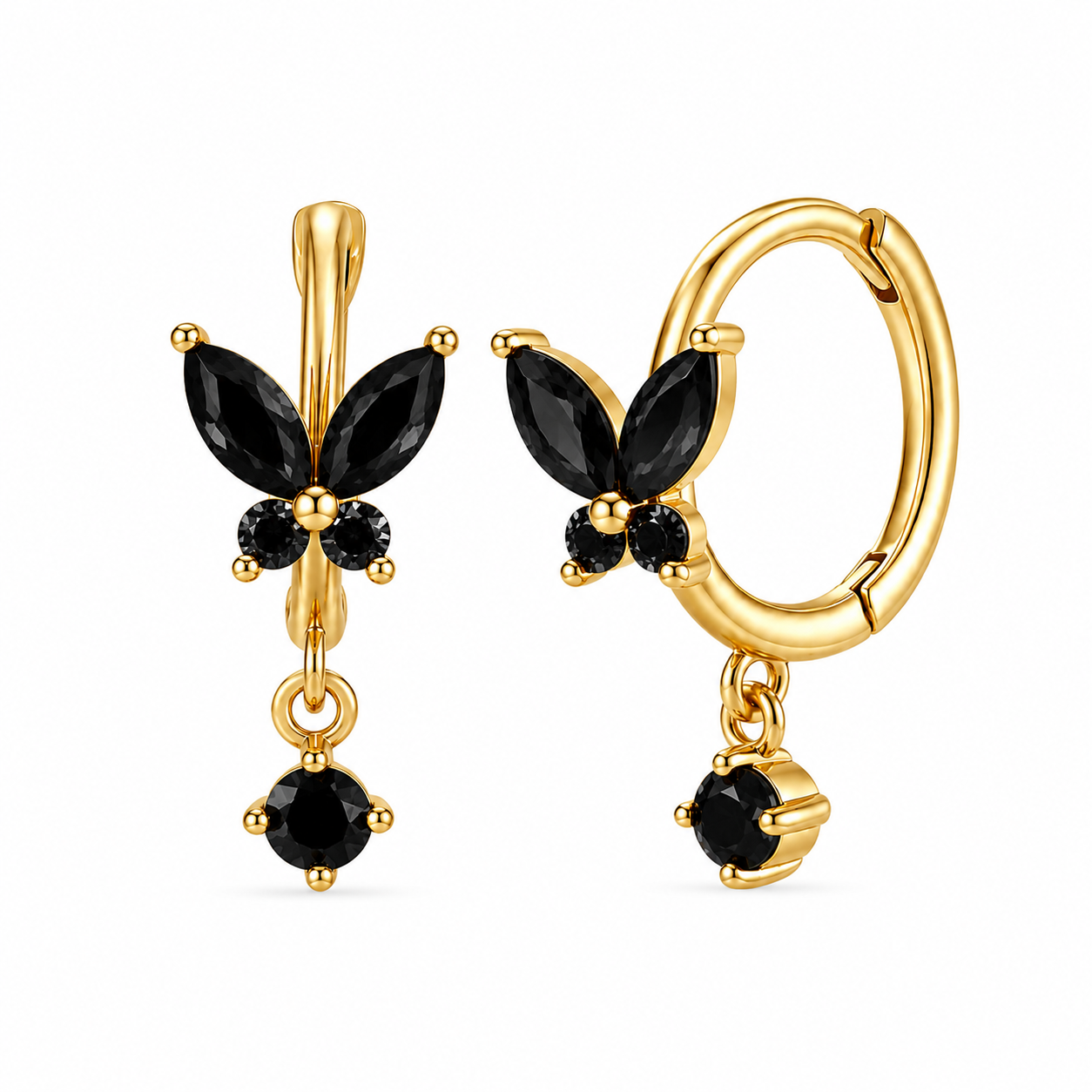 The Gold Butterfly Crystal Huggies