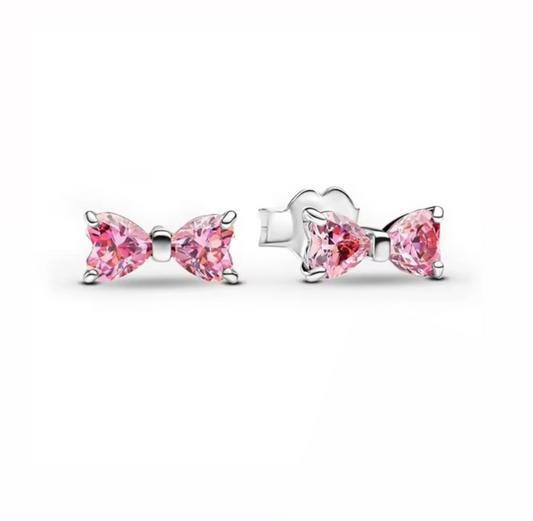 Éclat Rose Bow Earrings