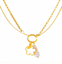The Golden Pearl Flower Meadow Necklace
