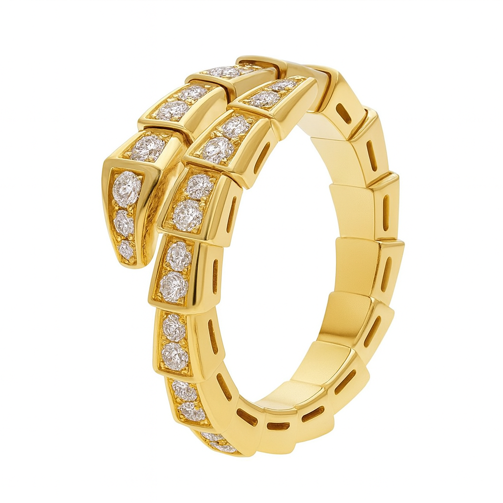 The Gold Iris Snake Wrapped Ring