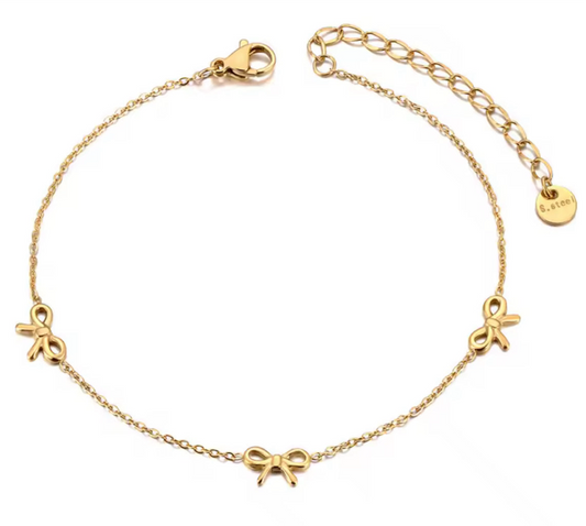 The Golden Bow Anklet
