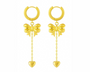 The Gold Drape Bow Love Earrings