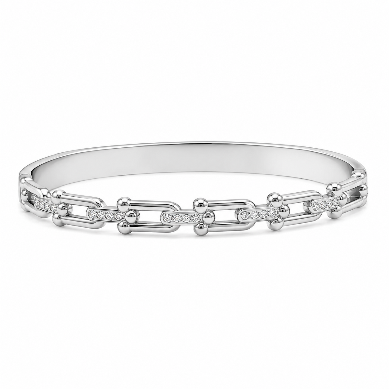 The Emilia Luxe Horseshoe Link Bangle